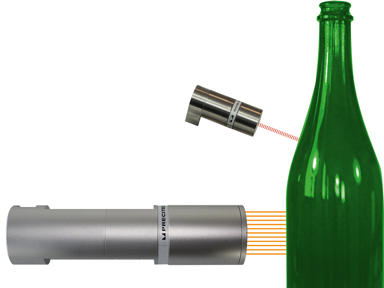 Dark glass bottle multi channel probe linking