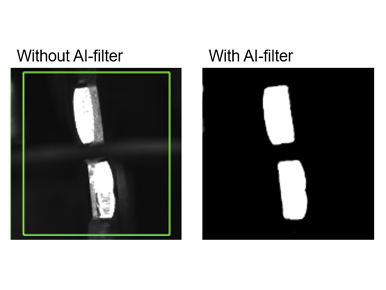 Rilevamento delle forcine con e senza filtro AI