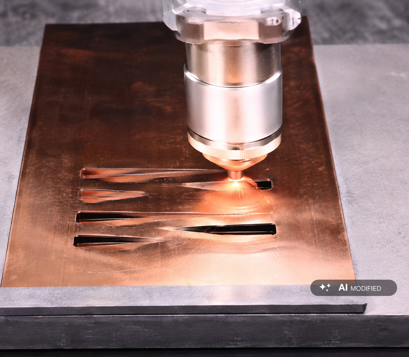 Laser cutting of copper foils Laser cutting of copper foils