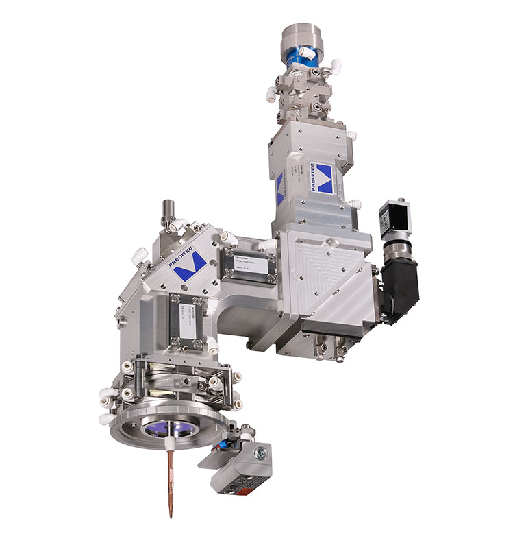 Laser Welding material deposition CoaxPrinter Image of CoaxPrinter for laser material deposition with wire